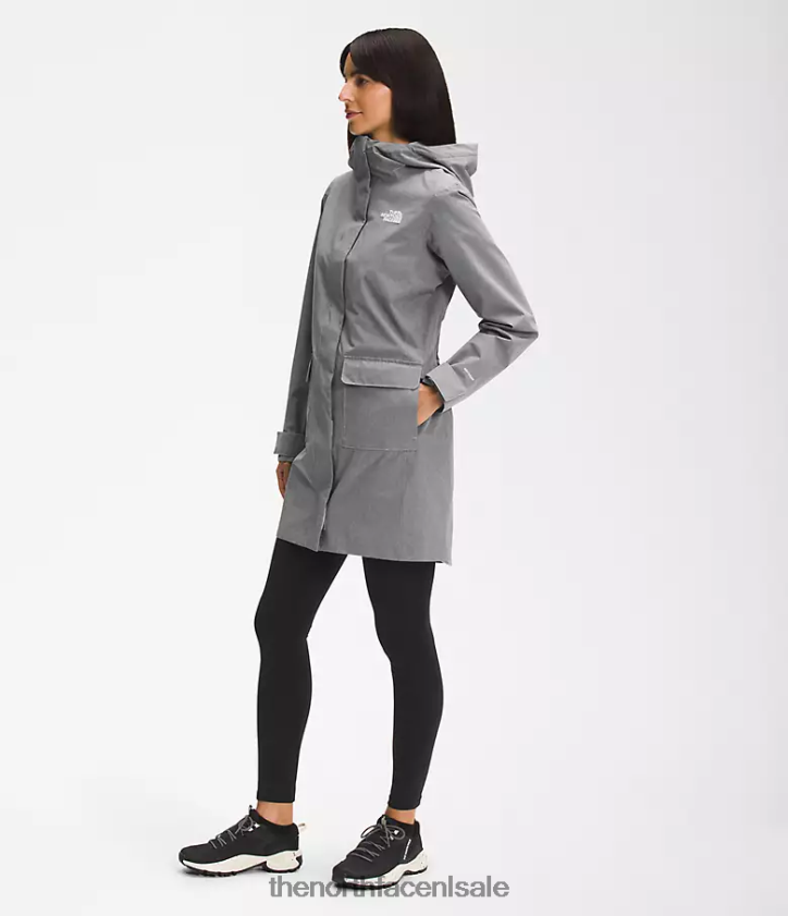 vrouwen City Breeze regenparka II The North Face P464ZN153 kleding tnf middengrijs gemêleerd
