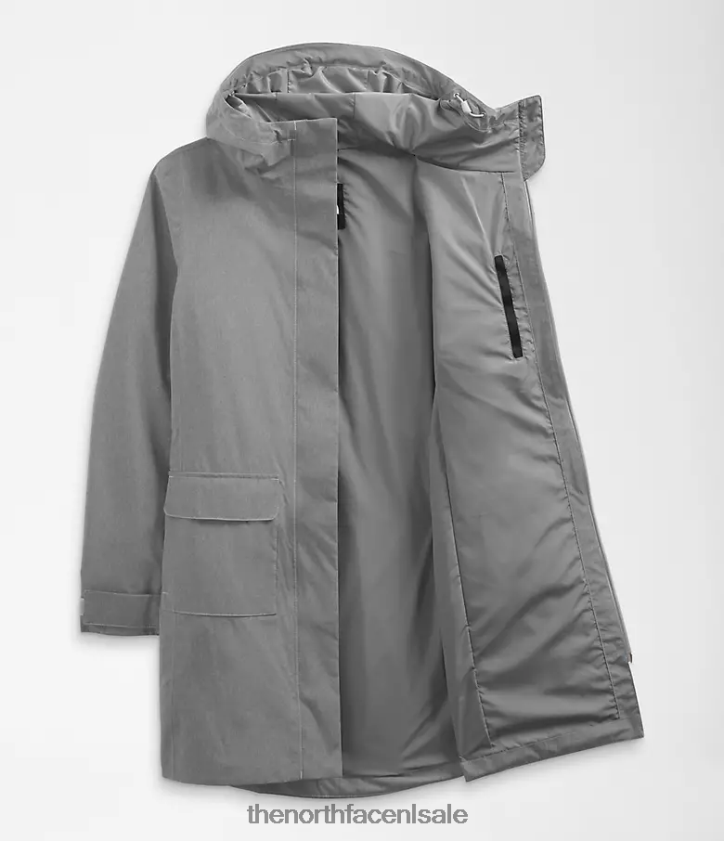 vrouwen City Breeze regenparka II The North Face P464ZN153 kleding tnf middengrijs gemêleerd