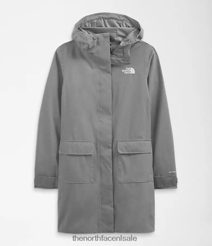 vrouwen City Breeze regenparka II The North Face P464ZN153 kleding tnf middengrijs gemêleerd
