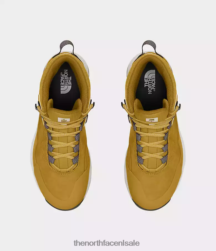 vrouwen Cragstone lederen half waterdichte laarzen The North Face P464ZN750 schoenen pijlhout geel/gardenia wit