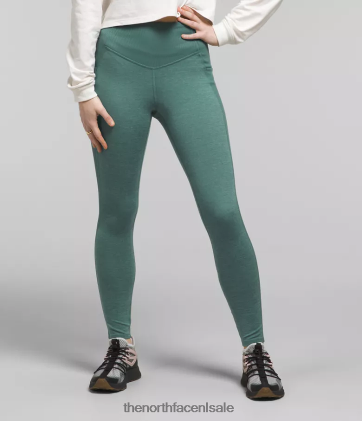 vrouwen Dune Sky-panty met zak The North Face P464ZN382 kleding donkere salie heide