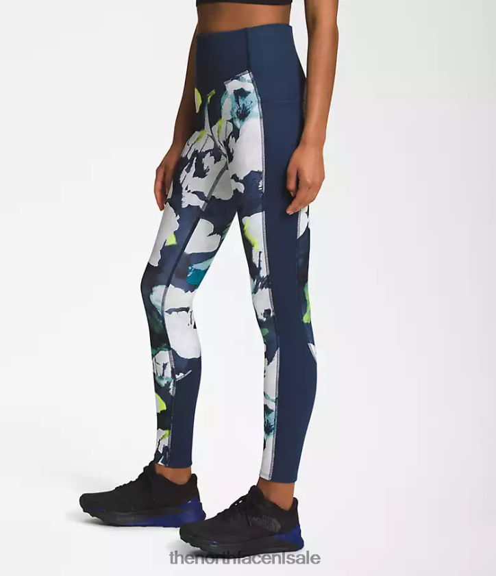 vrouwen Dune Sky-panty met zak The North Face P464ZN384 kleding smt marineblauwe abstracte bloemenprint