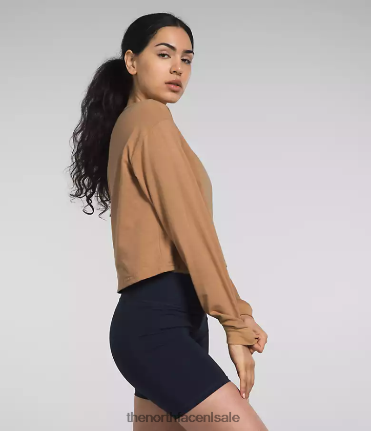 vrouwen Heritage patch-T-shirt met lange mouwen The North Face P464ZN849 kleding amandelboter