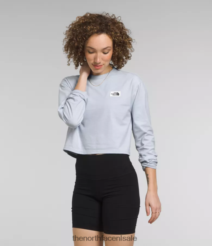 vrouwen Heritage patch-T-shirt met lange mouwen The North Face P464ZN850 kleding stoffige maagdenpalm