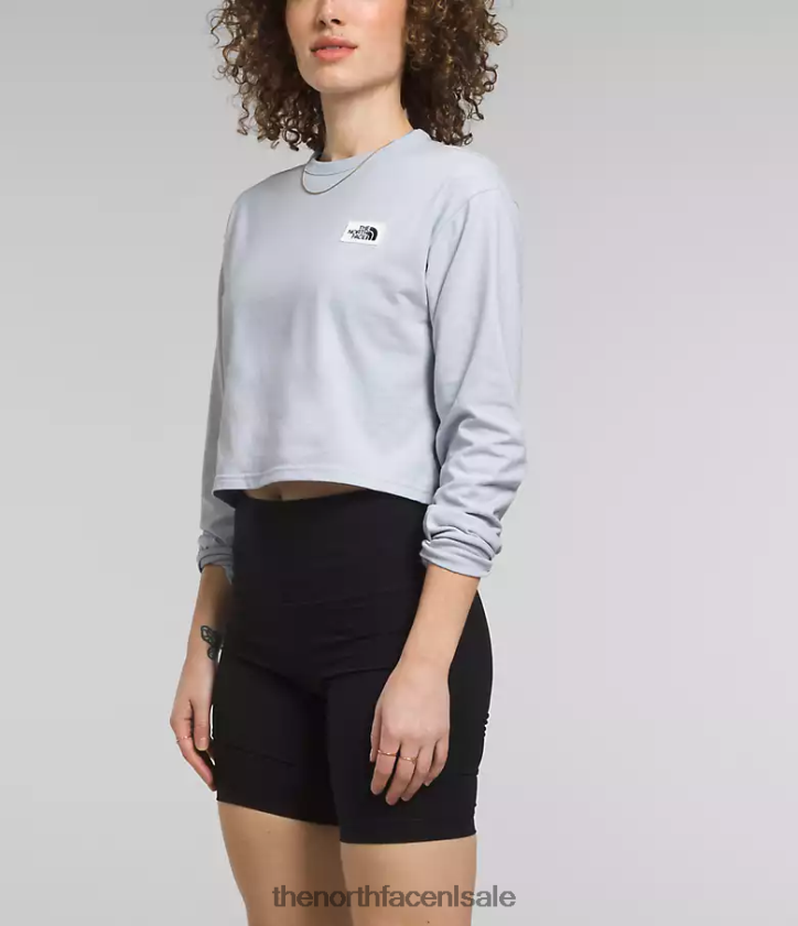 vrouwen Heritage patch-T-shirt met lange mouwen The North Face P464ZN850 kleding stoffige maagdenpalm