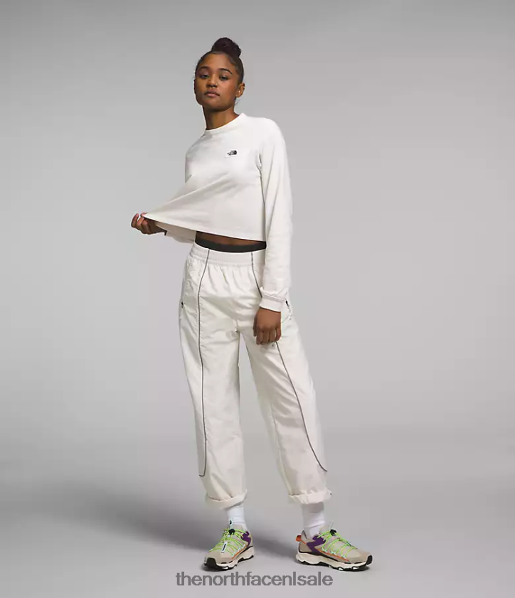 vrouwen Heritage patch-T-shirt met lange mouwen The North Face P464ZN851 kleding gardenia wit