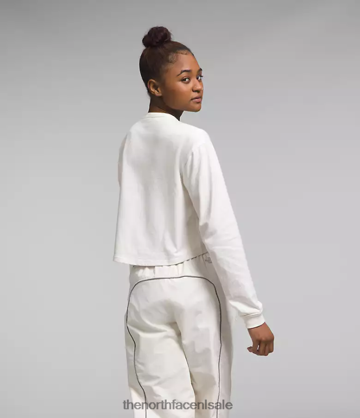 vrouwen Heritage patch-T-shirt met lange mouwen The North Face P464ZN851 kleding gardenia wit