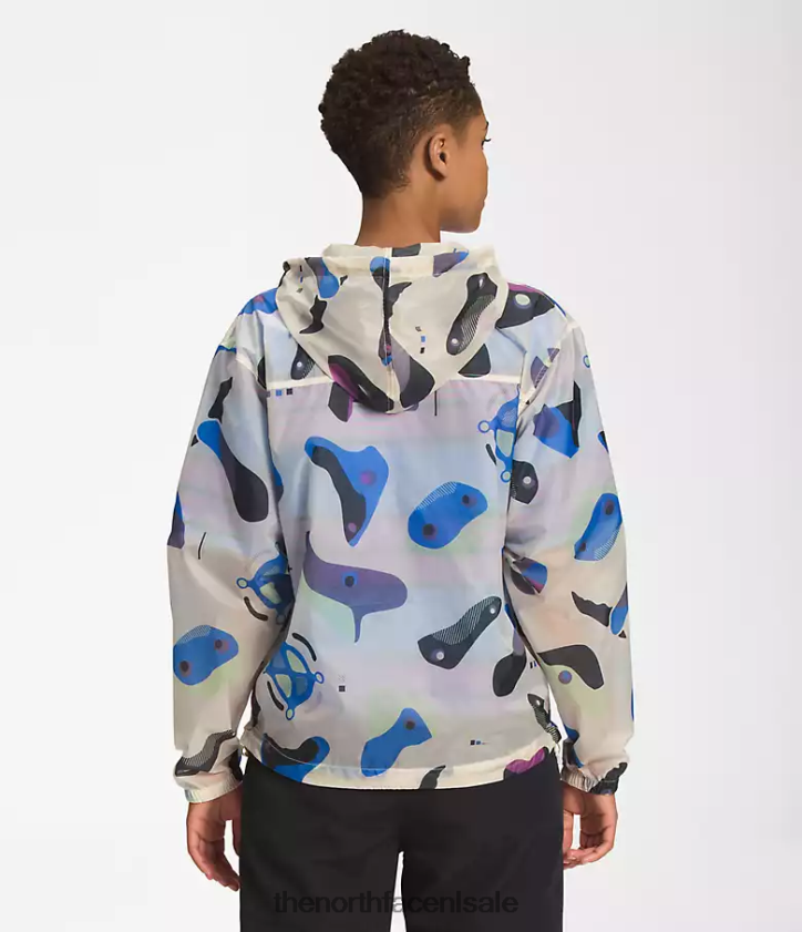 vrouwen M66 doorschijnende windhoodie The North Face P464ZN1230 kleding gardenia witte infographic print