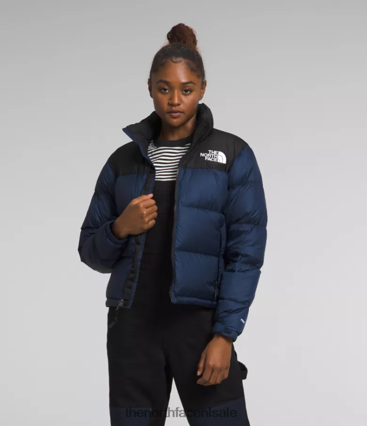 vrouwen Retro nuptse jasje uit 1996 The North Face P464ZN726 kleding top marine/tnf zwart