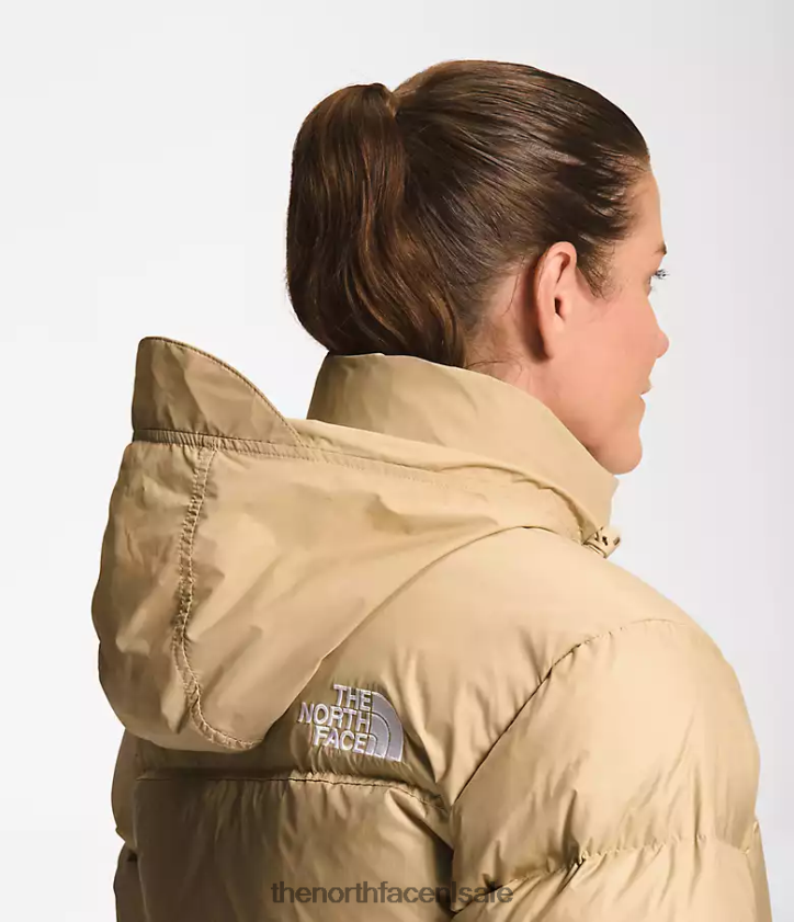 vrouwen Retro nuptse jasje uit 1996 The North Face P464ZN731 kleding kaki steen