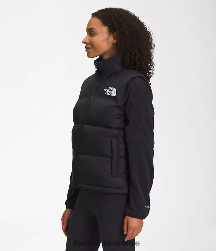 vrouwen Retro nuptse-vest uit 1996 The North Face P464ZN429 kleding gerecycled tnf zwart