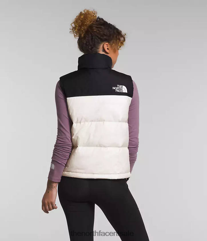 vrouwen Retro nuptse-vest uit 1996 The North Face P464ZN431 kleding gardenia wit/tnf zwart