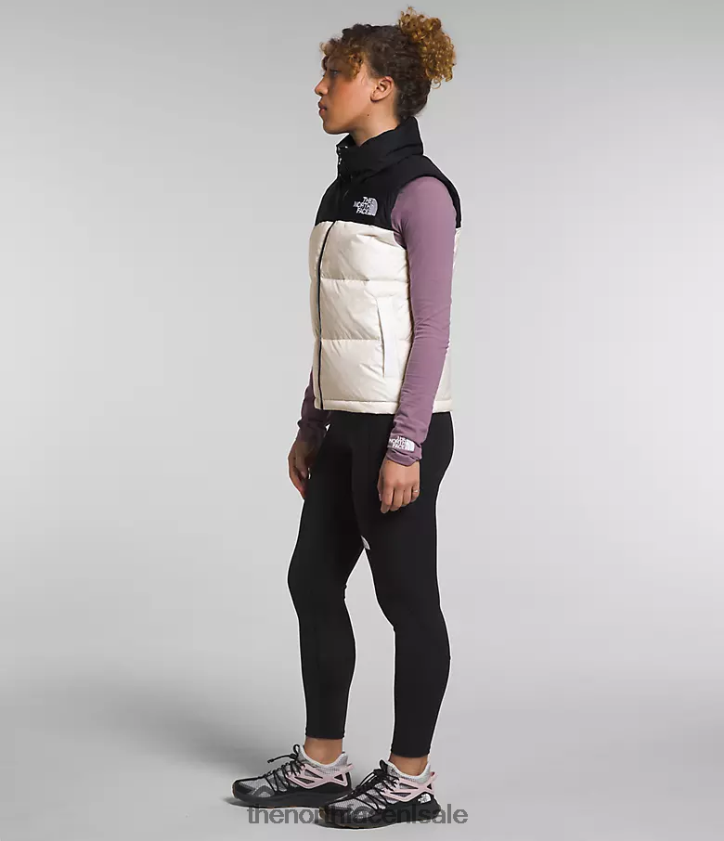 vrouwen Retro nuptse-vest uit 1996 The North Face P464ZN431 kleding gardenia wit/tnf zwart
