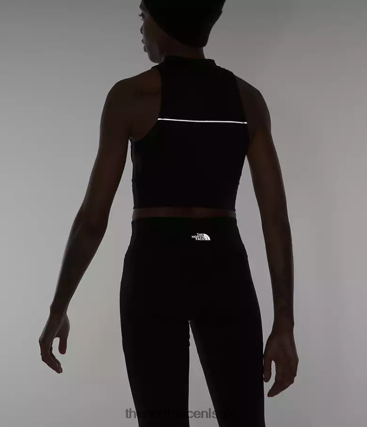 vrouwen Ribgebreide top met bies The North Face P464ZN1053 kleding tn zwart