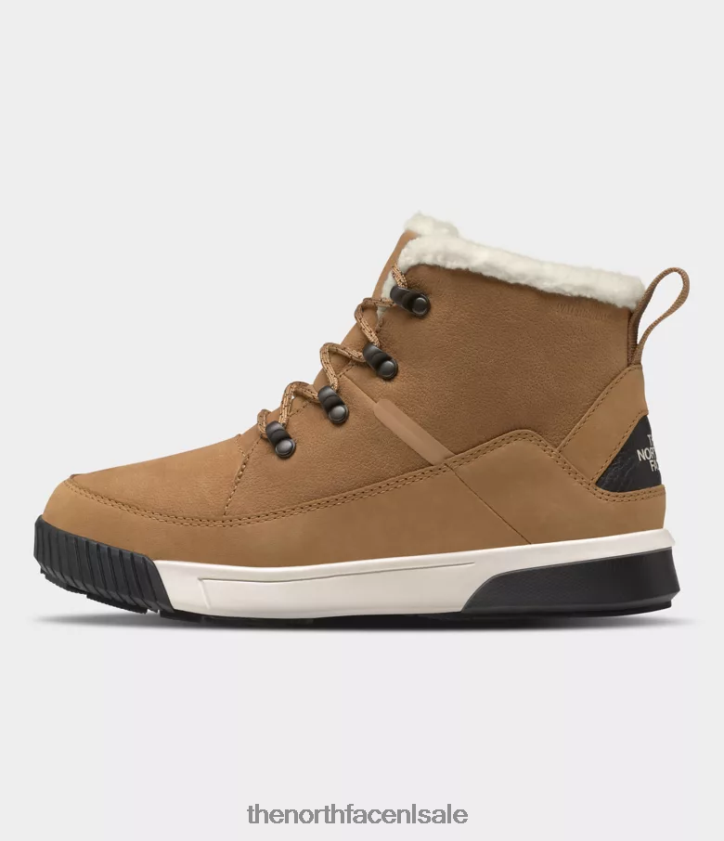 vrouwen Sierra halfhoge waterdichte laarzen met kant The North Face P464ZN1101 schoenen amandelboter/tnf zwart