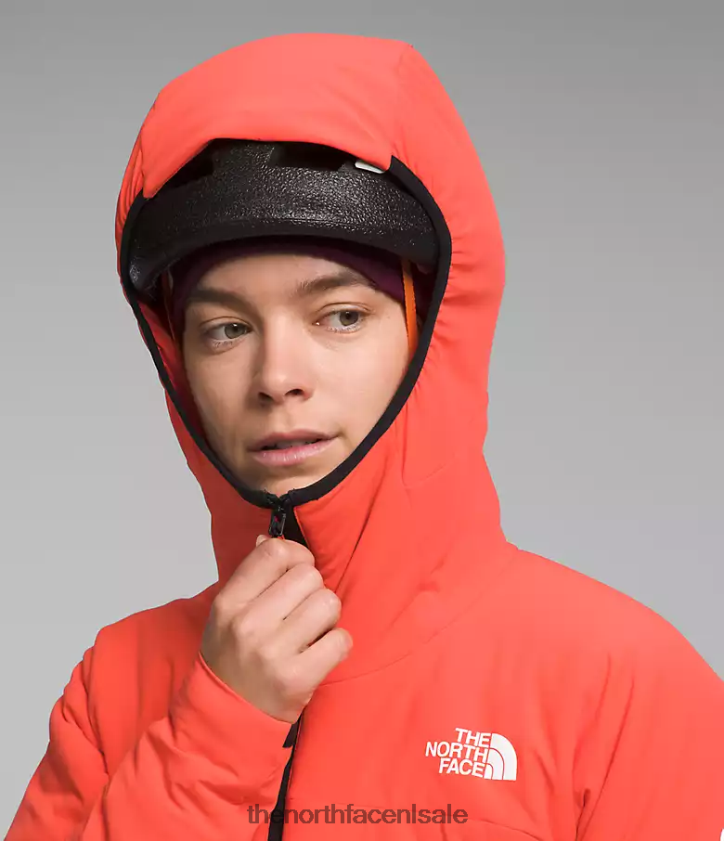 vrouwen Summit-serie casaval hybride hoodie The North Face P464ZN322 kleding stralend oranje