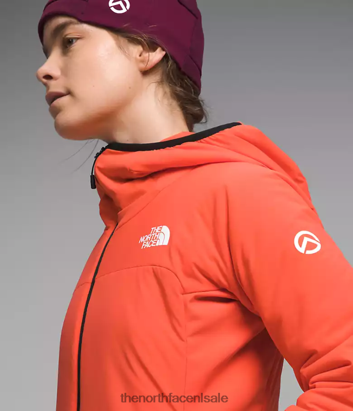 vrouwen Summit-serie casaval hybride hoodie The North Face P464ZN322 kleding stralend oranje