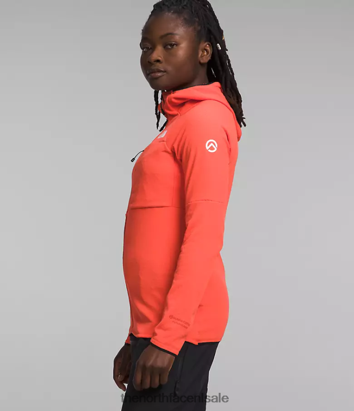 vrouwen Summit-serie futurefleece hoodie met volledige ritssluiting The North Face P464ZN741 kleding stralend oranje