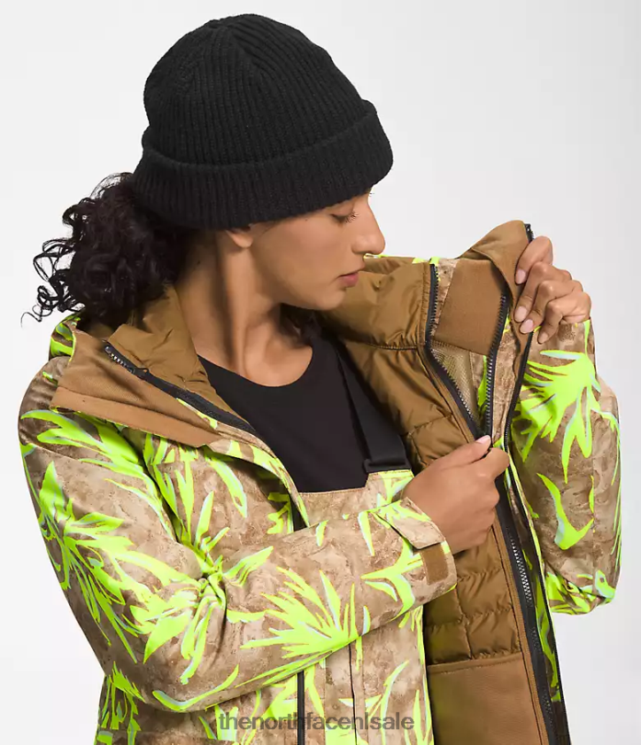 vrouwen Thermoball Eco Snow Triclimate-jack The North Face P464ZN1175 kleding Utility bruine prairie penseelafdruk
