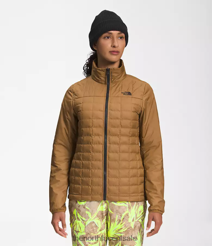 vrouwen Thermoball Eco Snow Triclimate-jack The North Face P464ZN1175 kleding Utility bruine prairie penseelafdruk