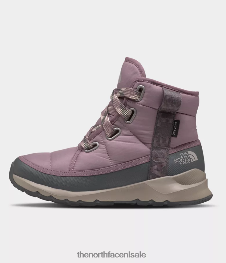 vrouwen Thermoball luxe waterdichte laarzen met veters The North Face P464ZN813 schoenen reegrijs/asfaltgrijs