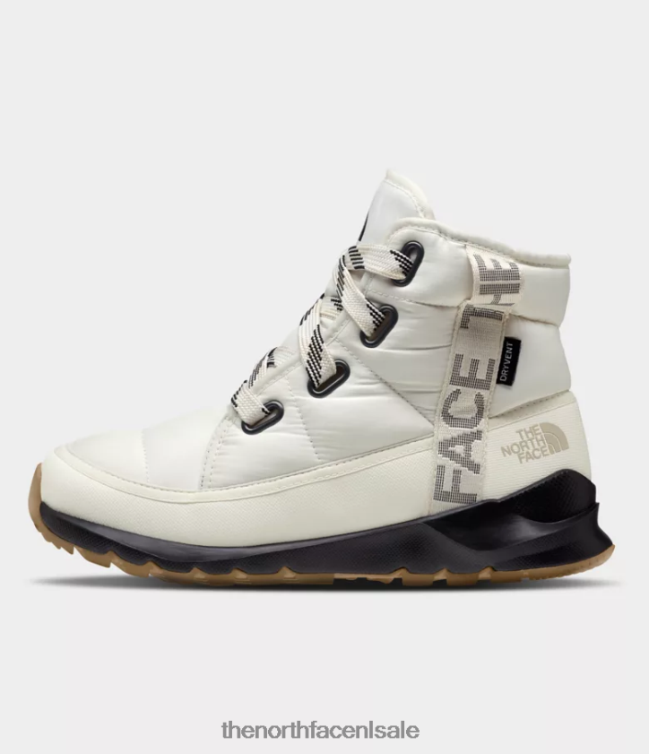 vrouwen Thermoball luxe waterdichte laarzen met veters The North Face P464ZN815 schoenen gardenia wit/tnf zwart