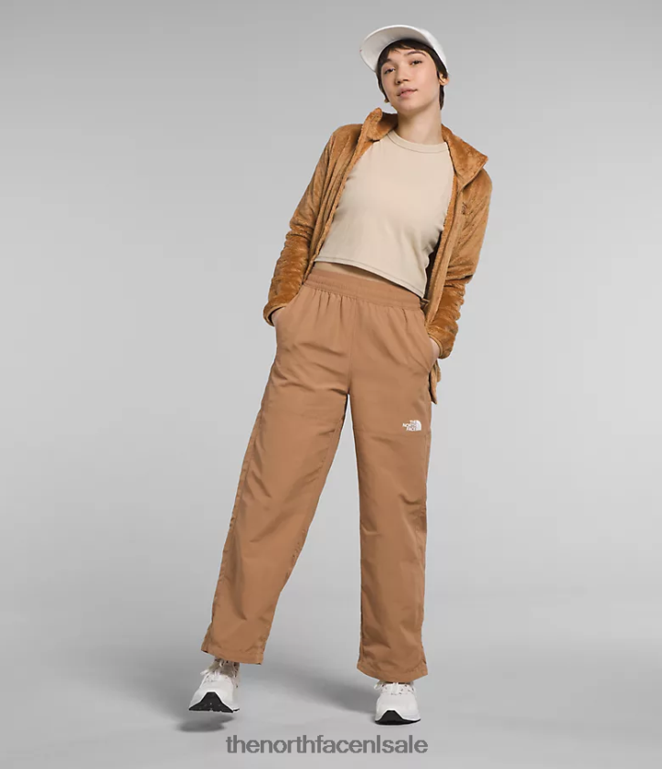 vrouwen Tnf nylon gemakkelijke broek The North Face P464ZN1098 kleding amandelboter