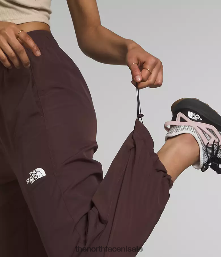 vrouwen Tnf nylon gemakkelijke broek The North Face P464ZN1099 kleding steenkool bruin