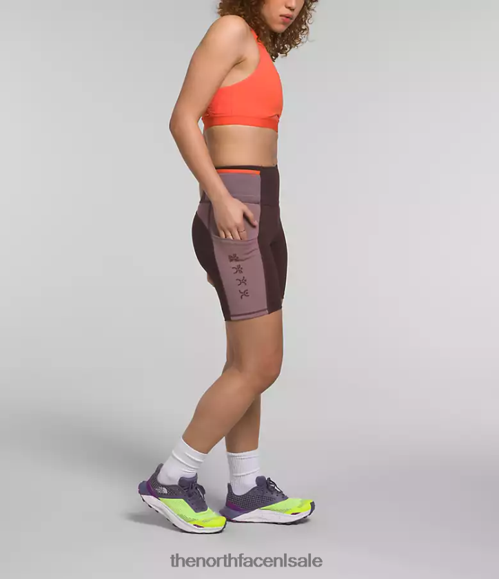 vrouwen Trailwear qtm fietsbroek The North Face P464ZN903 kleding steenkoolbruin/fawn grijs