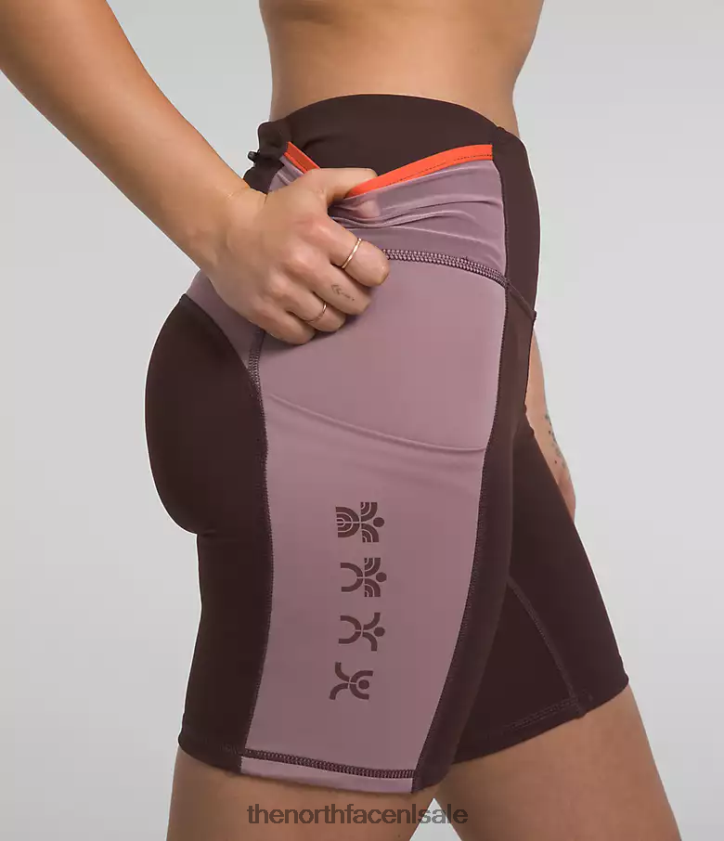 vrouwen Trailwear qtm fietsbroek The North Face P464ZN903 kleding steenkoolbruin/fawn grijs