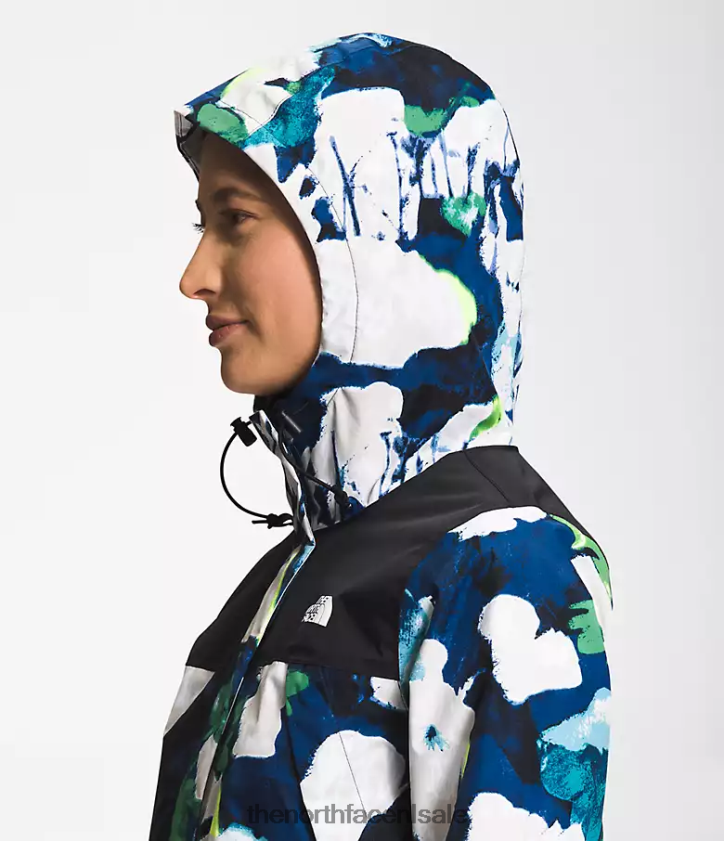 vrouwen antora jas The North Face P464ZN1278 kleding tnf zwart/summt navy abstracte bloemenprint