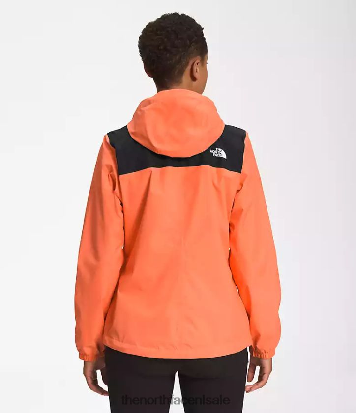 vrouwen antora jas The North Face P464ZN1281 kleding tnf zwart/stoffig koraal oranje