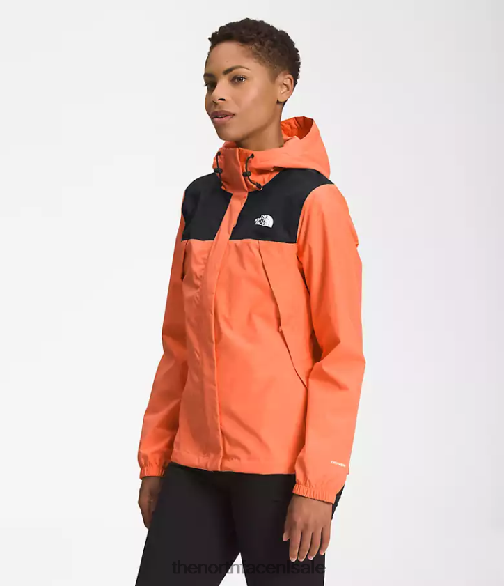 vrouwen antora jas The North Face P464ZN1281 kleding tnf zwart/stoffig koraal oranje