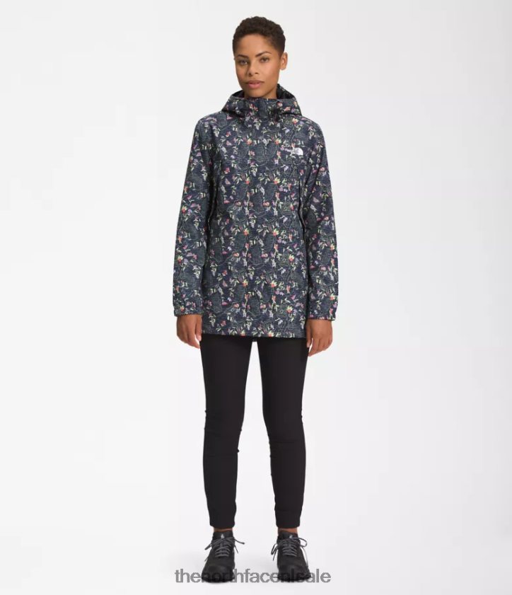 vrouwen antora parka The North Face P464ZN51 kleding tnf zwarte iwd-afdruk