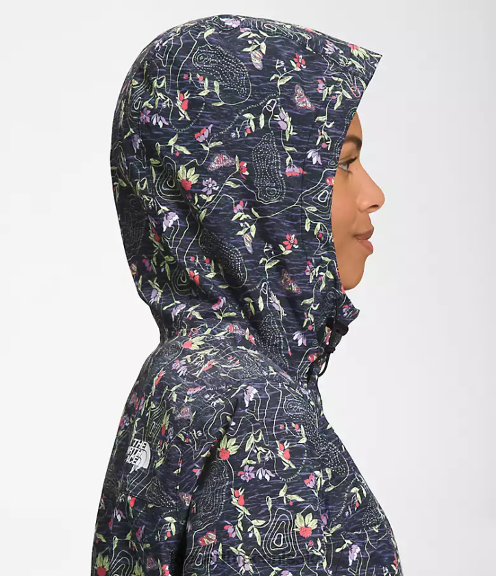 vrouwen antora parka The North Face P464ZN51 kleding tnf zwarte iwd-afdruk