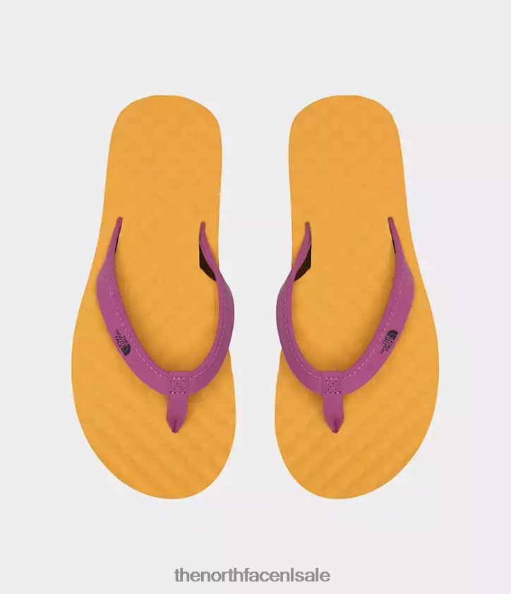 vrouwen basiskamp mini-slip-ons ii The North Face P464ZN64 schoenen basiskamp top goud/paarse cactusbloem