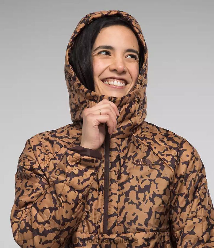 vrouwen circaloft-rits trui The North Face P464ZN506 kleding grafische kleurstofprint met amandelboter