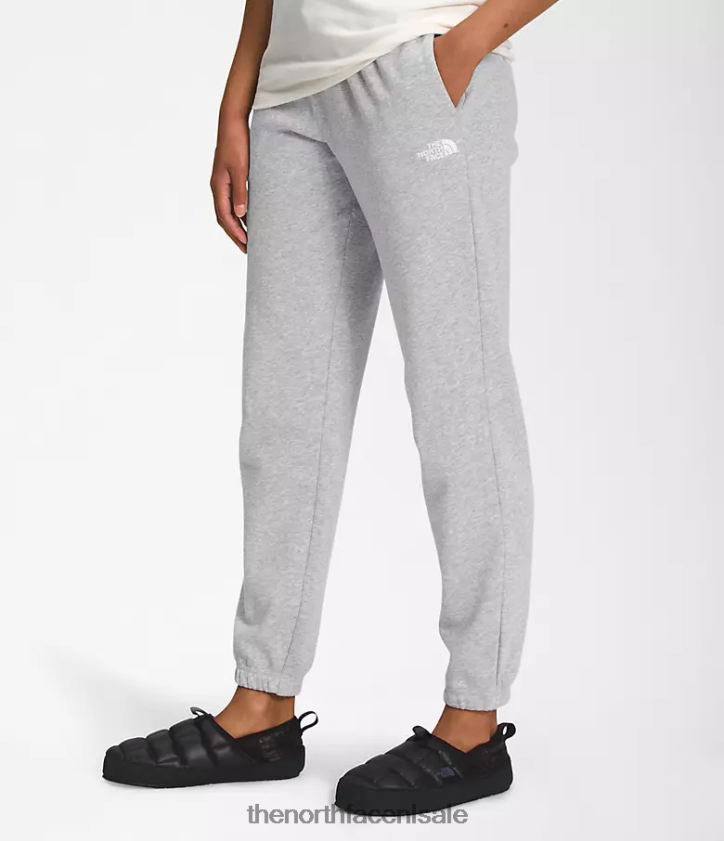 vrouwen fleece joggingbroek met halve koepel The North Face P464ZN973 kleding tnf lichtgrijs gemêleerd/tnf wit