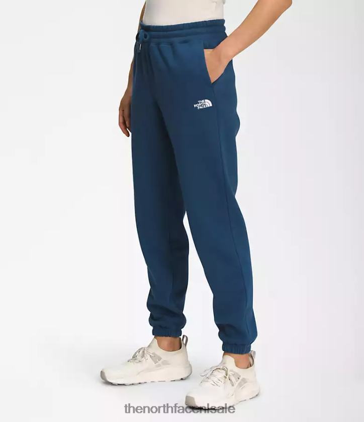 vrouwen fleece joggingbroek met halve koepel The North Face P464ZN979 kleding schaduwblauw/tnf wit