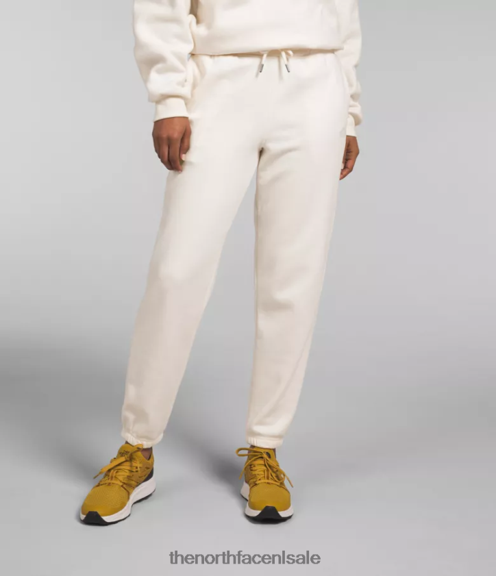 vrouwen fleece joggingbroek met halve koepel The North Face P464ZN980 kleding gardenia wit/tnf zwart