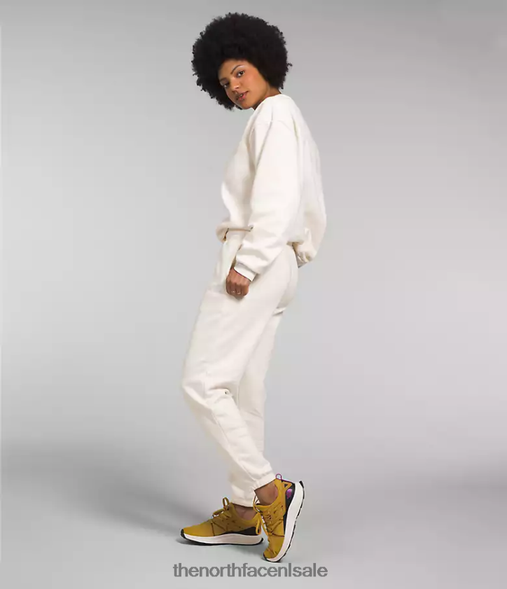 vrouwen fleece joggingbroek met halve koepel The North Face P464ZN980 kleding gardenia wit/tnf zwart