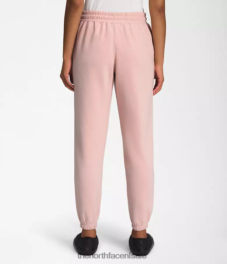vrouwen fleece joggingbroek met halve koepel The North Face P464ZN981 kleding roze mos/tnf wit