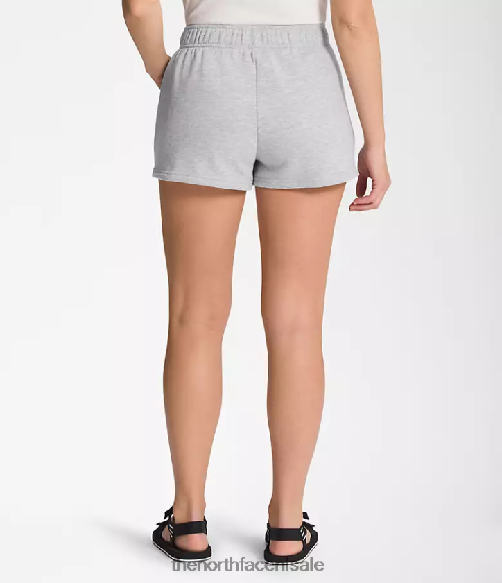 vrouwen fleeceshort met halve koepel The North Face P464ZN1287 kleding tnf lichtgrijs gemêleerd/tnf wit