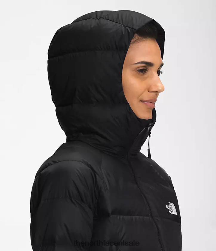 vrouwen hydrenaliet donshoodie The North Face P464ZN889 kleding tn zwart