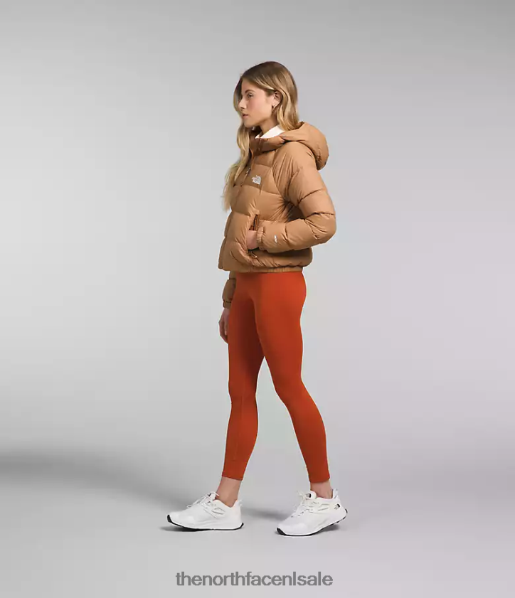 vrouwen hydrenaliet donshoodie The North Face P464ZN892 kleding amandelboter