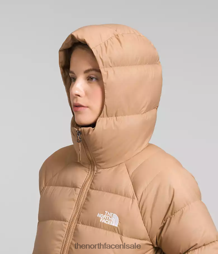 vrouwen hydrenaliet donshoodie The North Face P464ZN892 kleding amandelboter