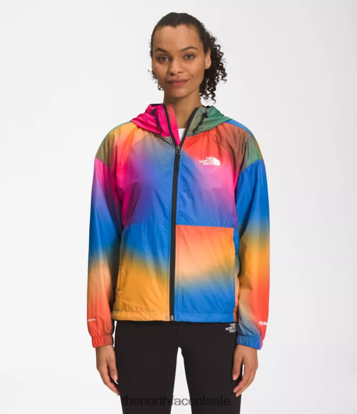 vrouwen hydrenaline jas 2000-25 lengte The North Face P464ZN675 kleding super sonische blauwe gradiëntprint
