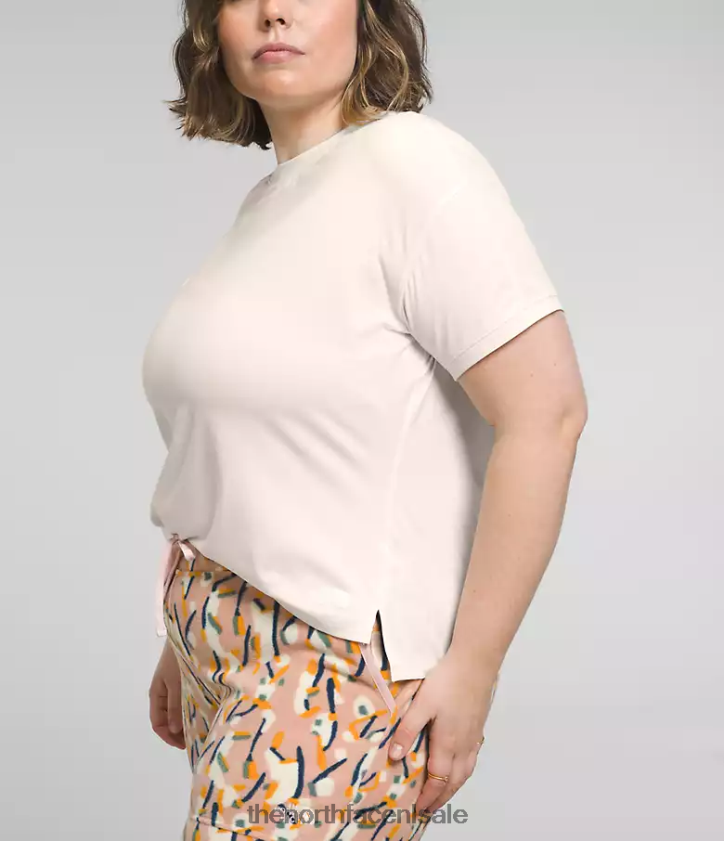 vrouwen plus Dawndream korte mouw The North Face P464ZN622 kleding gardenia witte heide