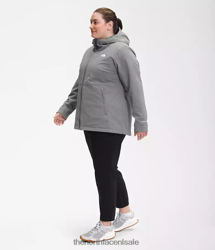 vrouwen plus Shelbe Raschel-hoodie The North Face P464ZN1177 kleding tnf middengrijs gemêleerd