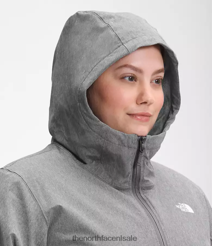 vrouwen plus Shelbe Raschel-hoodie The North Face P464ZN1177 kleding tnf middengrijs gemêleerd